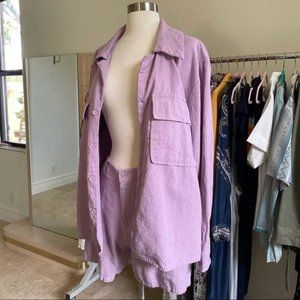 Lilac Storets Linen Set Sz S/M